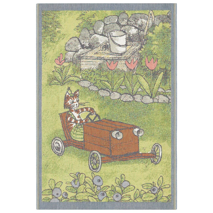 Pettson & Findus children's blanket - Kit car - Ekelund Linneväveri