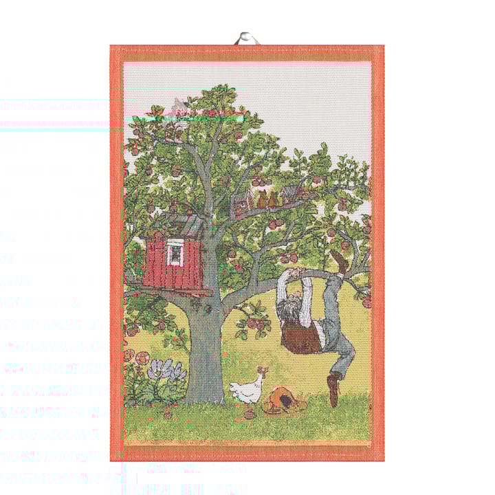 Pettson & Findus kitchen towel - Apple tree - Ekelund Linneväveri