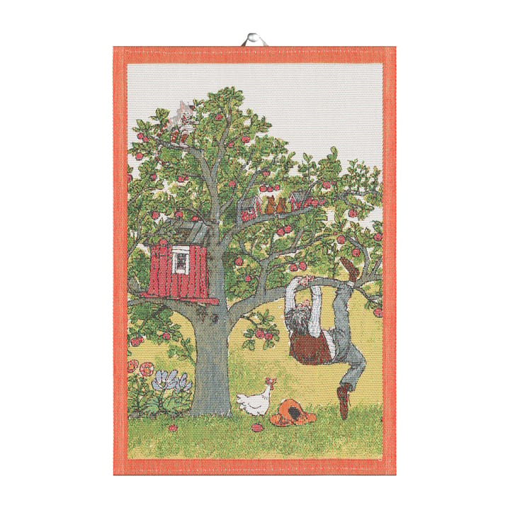 Pettson & Findus kitchen towel - Apple tree - Ekelund Linneväveri