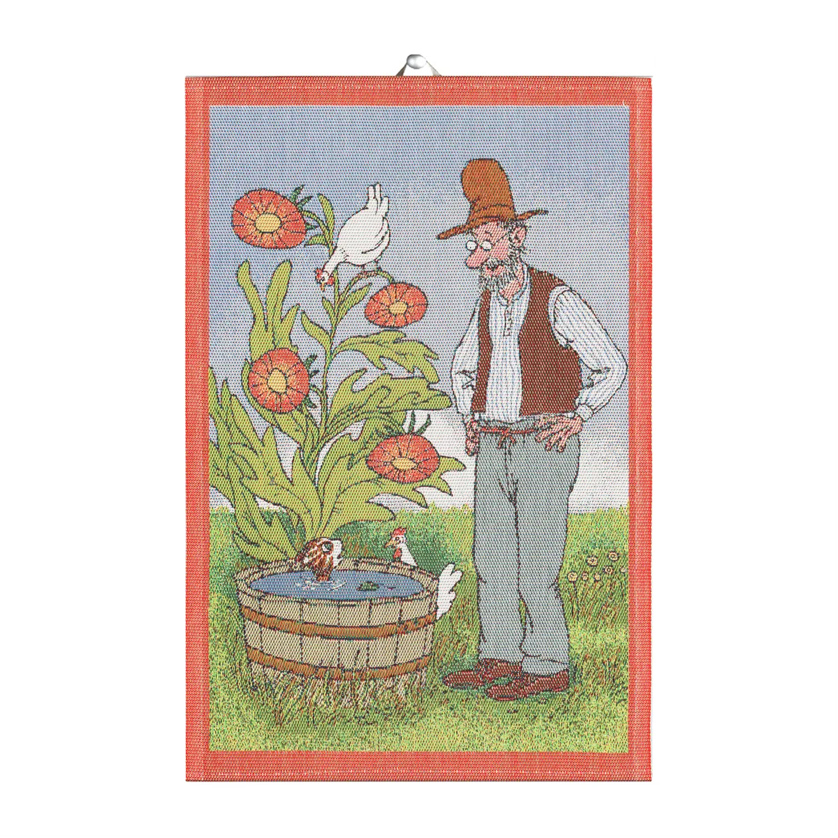 Ekelund Linneväveri Pettson & Findus kitchen towel Findus bathes