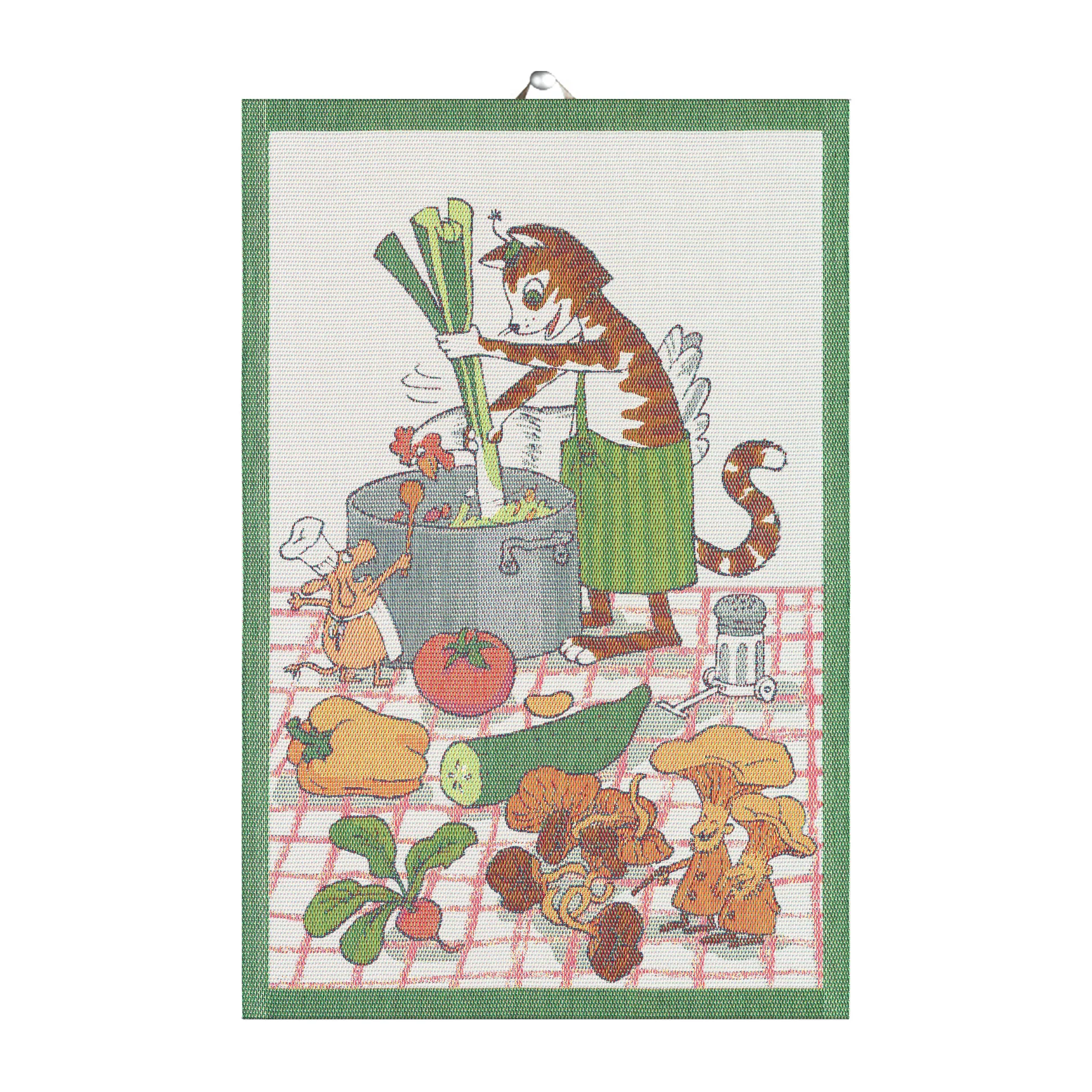 Pettson & Findus kitchen towel, Matlagning Ekelund Linneväveri
