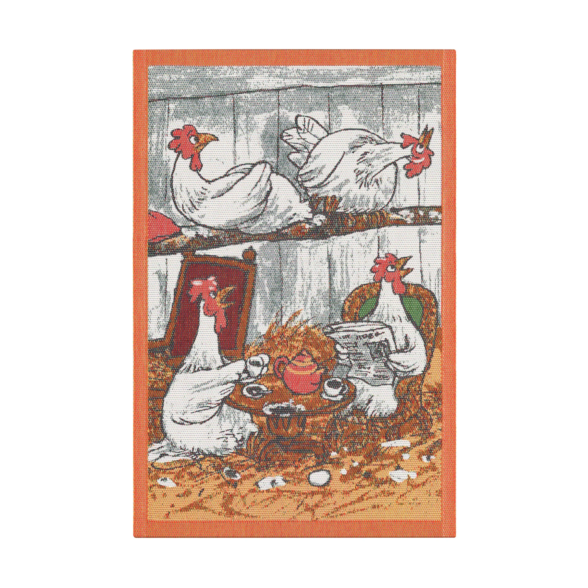 Pettson & Findus kitchen towel multi 40x60 cm, Coffee Party Ekelund Linneväveri