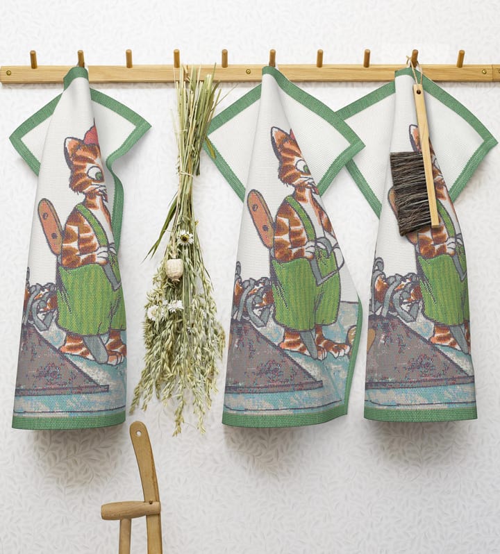 Pettson & Findus kitchen towel, Pepparkaksbak Ekelund Linneväveri