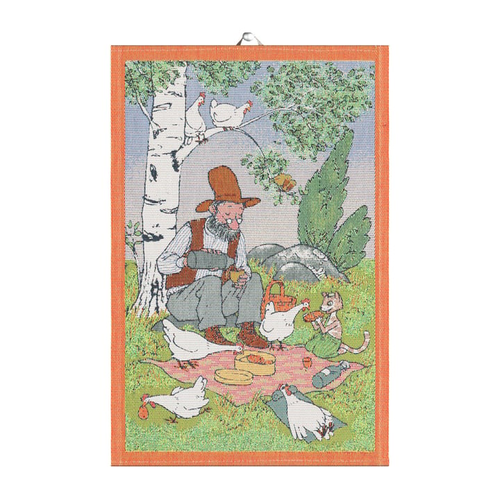 Pettson & Findus kitchen towel - Picnic - Ekelund Linneväveri