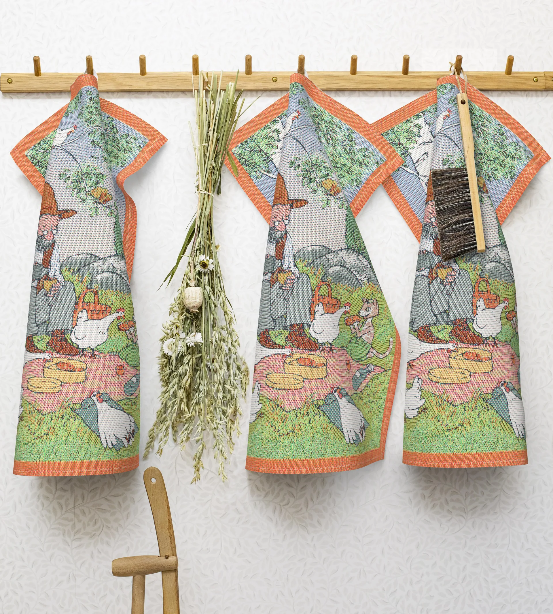 Pettson & Findus kitchen towel, Picnic Ekelund Linneväveri