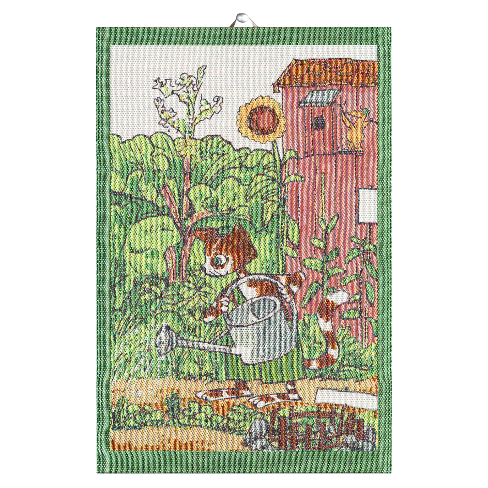 Pettson & Findus kitchen towel, watering can Ekelund Linneväveri