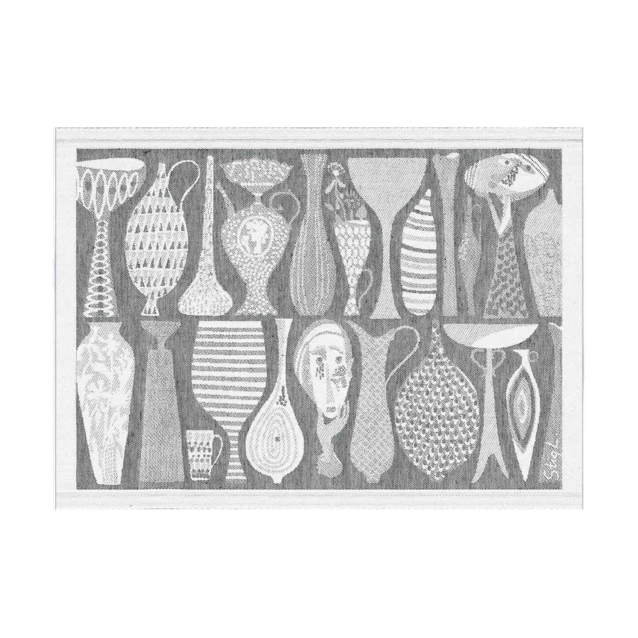 Ekelund Linneväveri Pottery placemat 35x48 cm Black