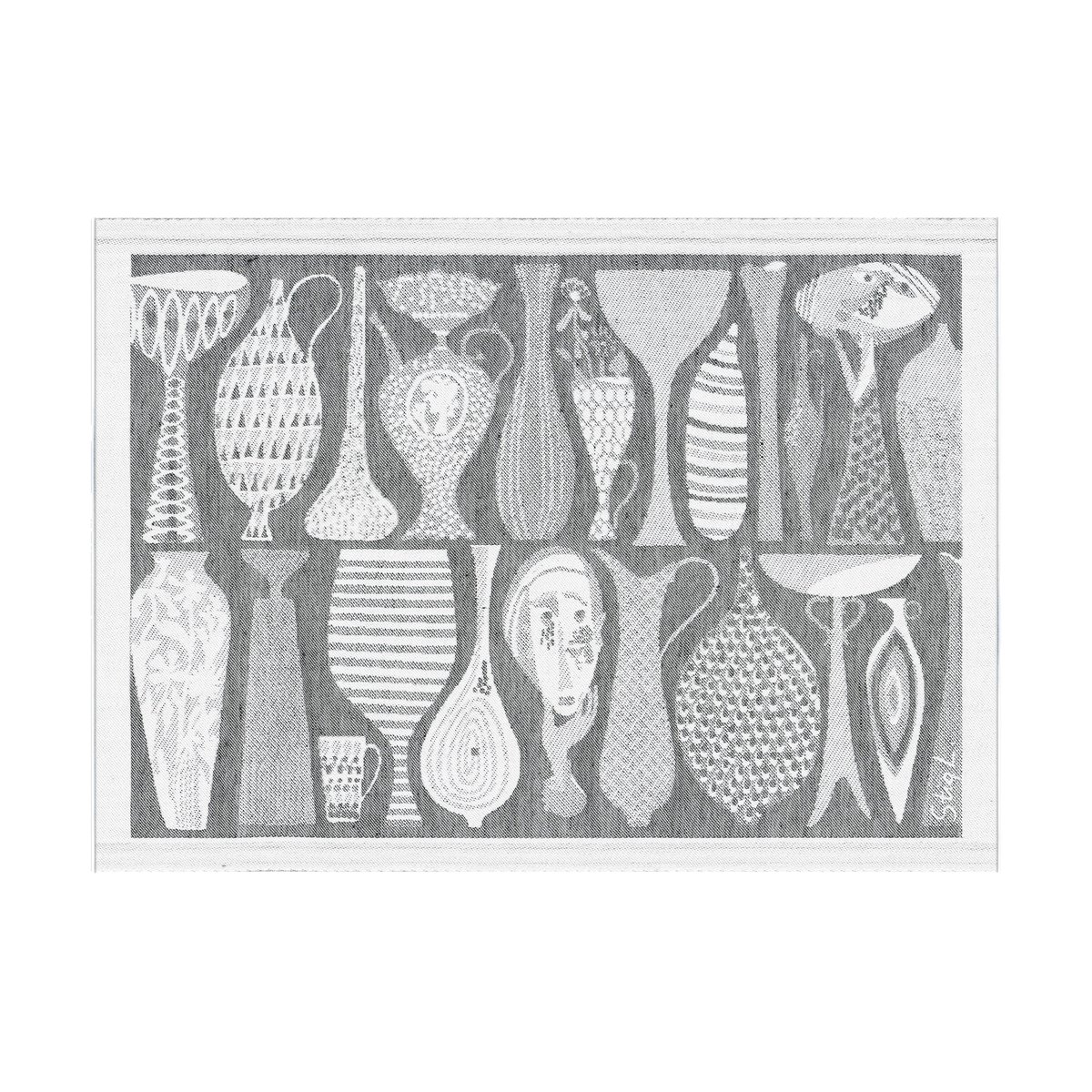 Ekelund Linneväveri Pottery placemat 35x48 cm Black