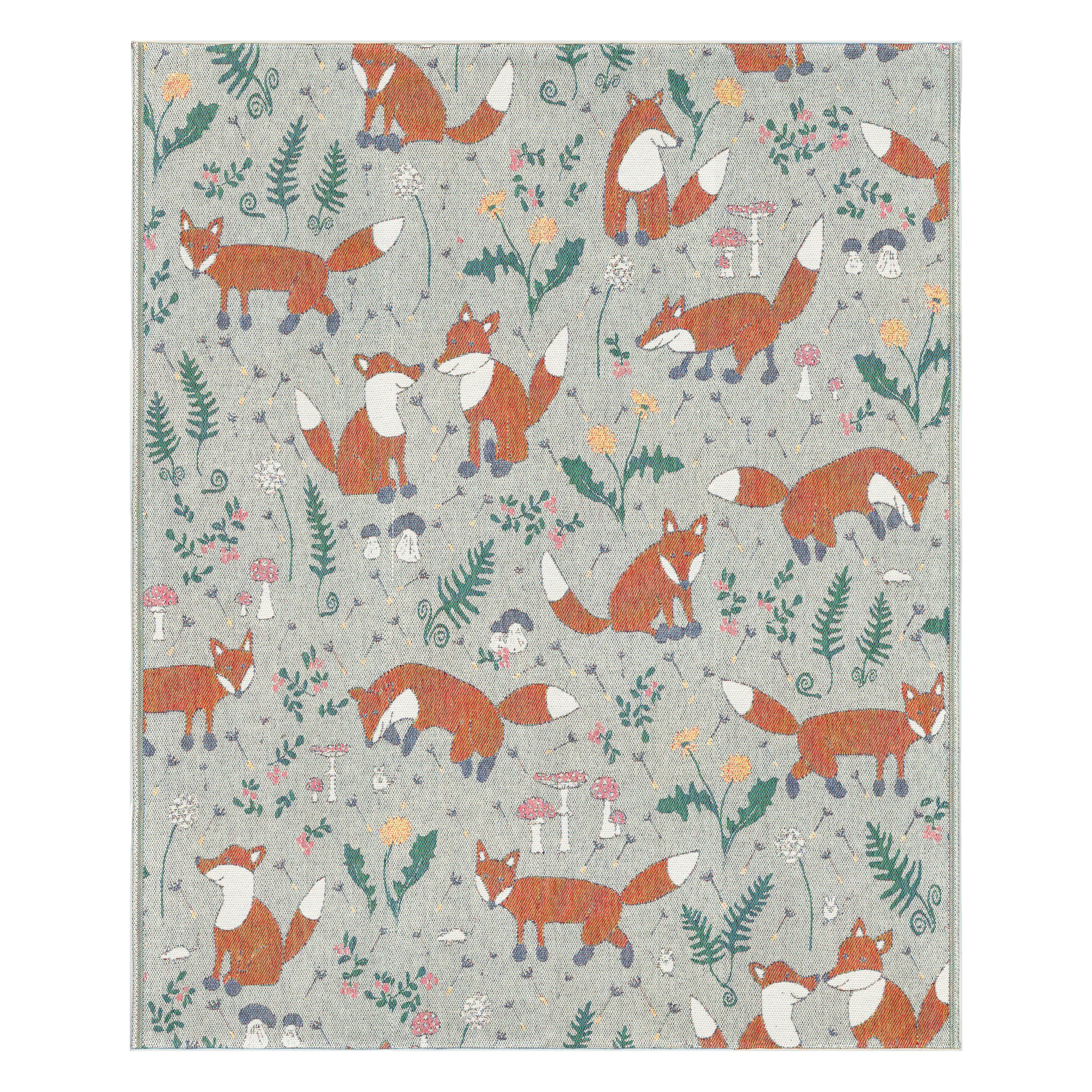 Ekelund Linneväveri Rävar Throw
