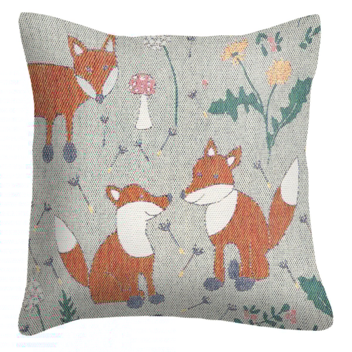 Ekelund Linneväveri Rävar cushion cover 40x40 cm multi