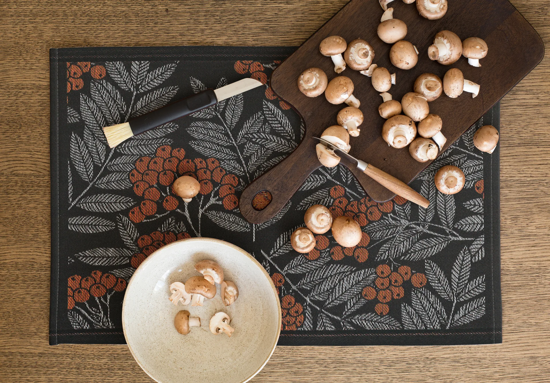 Rönnbärssingle placemat, 35x48 cm Ekelund Linneväveri