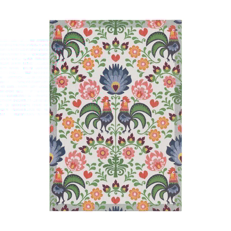 Ekelund Linneväveri Rooster kitchen towel 35x50 cm Multi