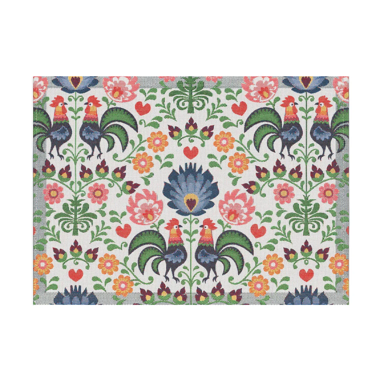 Ekelund Linneväveri Rooster placemat 35x48 cm Multi