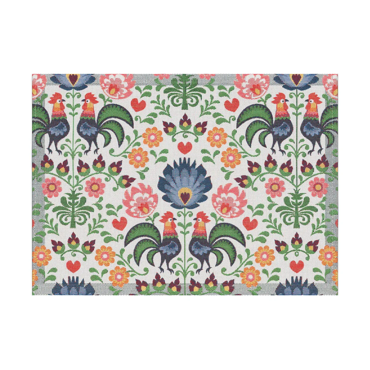 Ekelund Linneväveri Rooster placemat 35x48 cm Multi