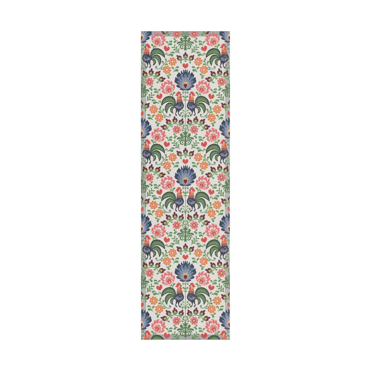 Ekelund Linneväveri Rooster table runner 35x120 cm Multi