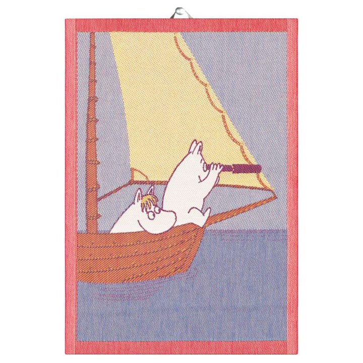 Sailing kitchen towel 35x50 cm - Blue - Ekelund Linneväveri