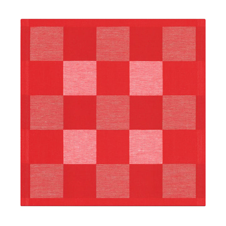 Schack napkin red - 35x35 cm - Ekelund Linneväveri