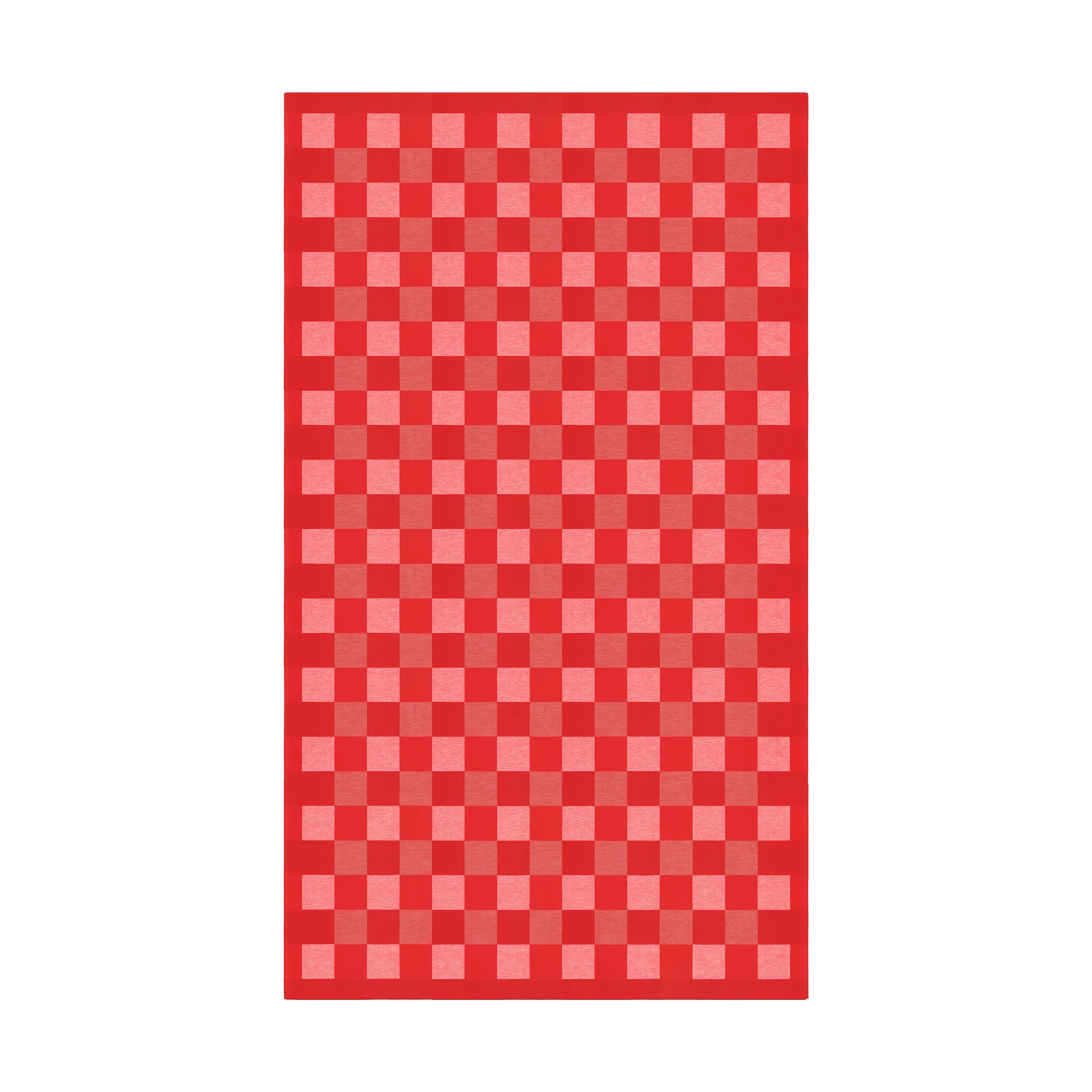 Schack tablecloth red, 150x350 cm Ekelund Linneväveri