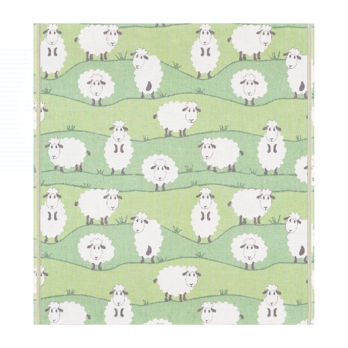 Ekelund Linneväveri Sheep baby blanket 70x75 cm | Scandinavian Design | Baby blankets | Green