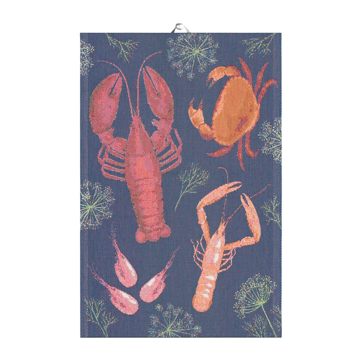 Shellfish party kitchen towel - 40x60 cm - Ekelund Linneväveri