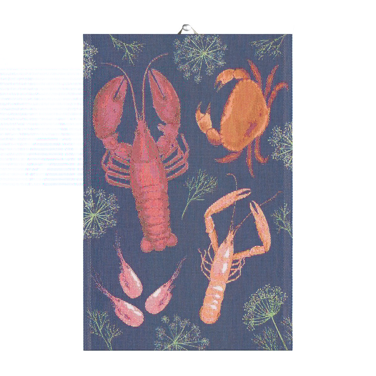 Ekelund Linneväveri Shellfish party kitchen towel 40x60 cm