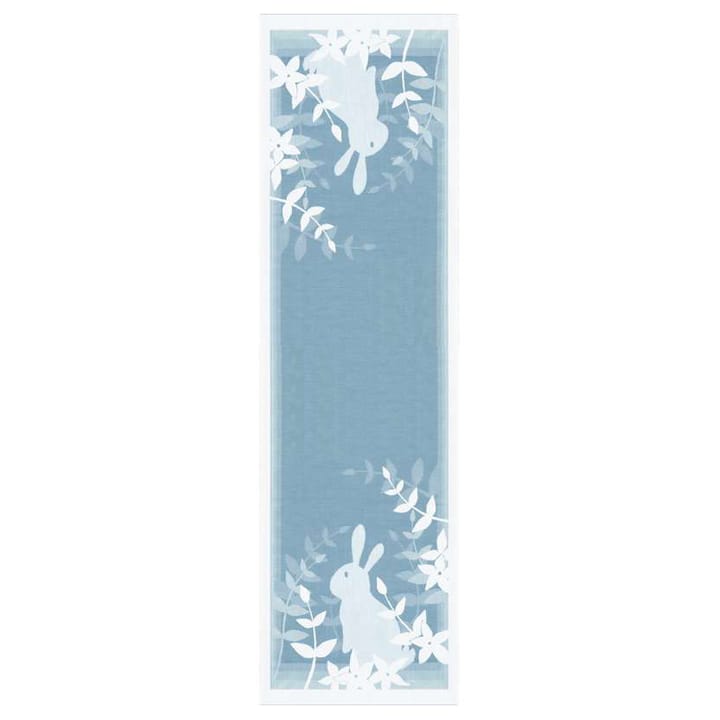 Siluett tablerunner 35x120 cm - turquoise - Ekelund Linneväveri