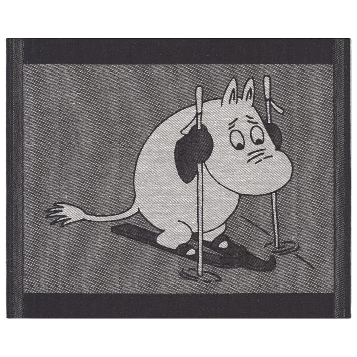 Skiing dish towel 28x35 cm, black Ekelund Linneväveri