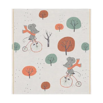 Skogsmus baby blanket 70x75 cm - Multi - Ekelund Linneväveri