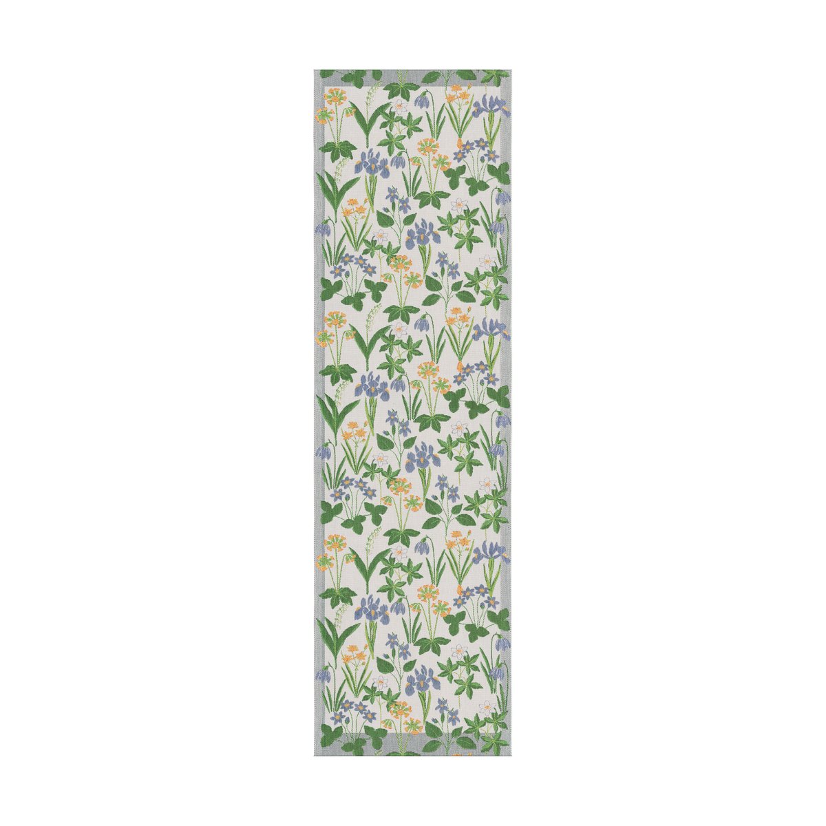 Ekelund Linneväveri Sol blue table runner 35x120 cm Multi