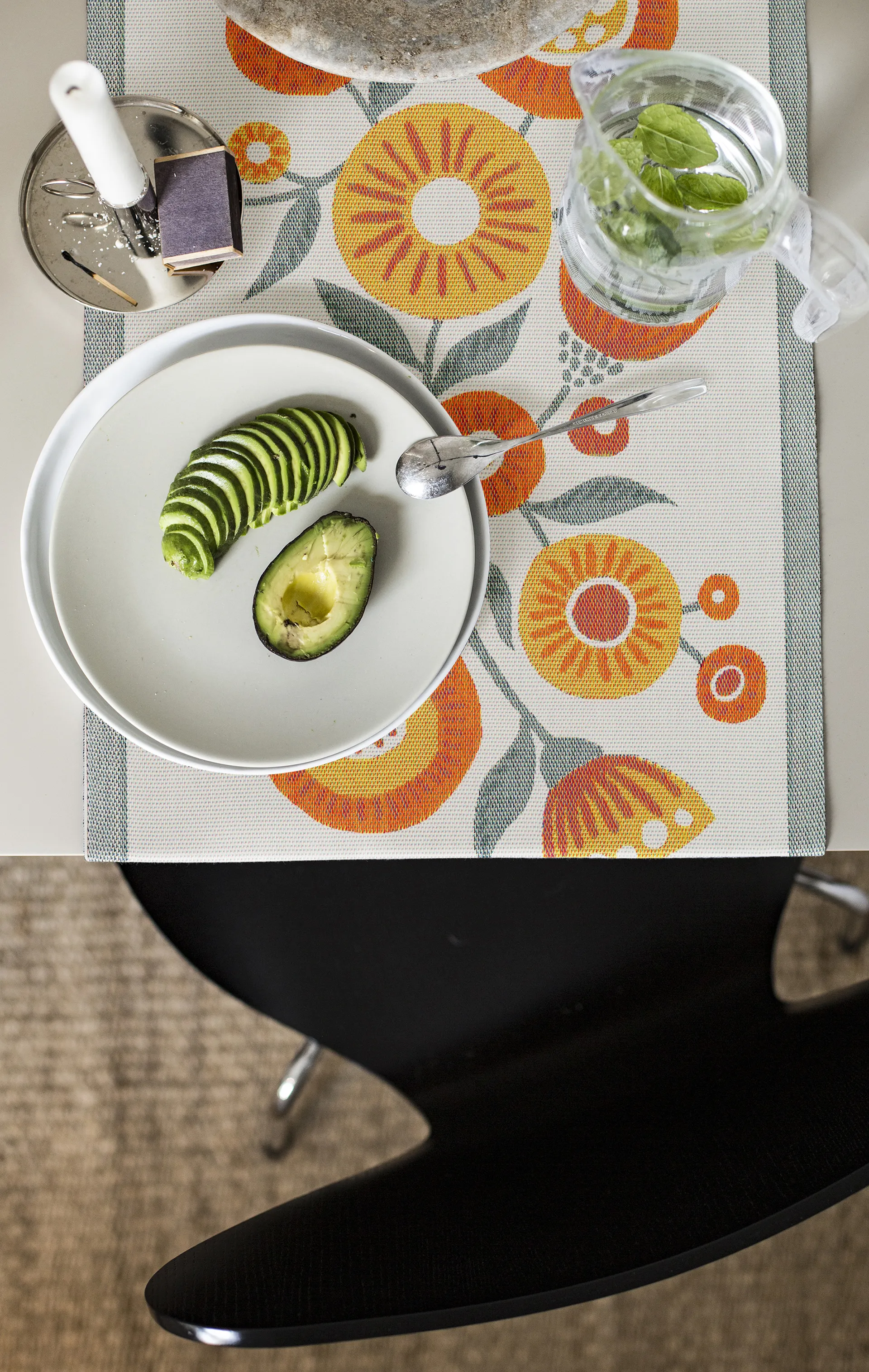 Solblomma runner, 35x100 cm Ekelund Linneväveri