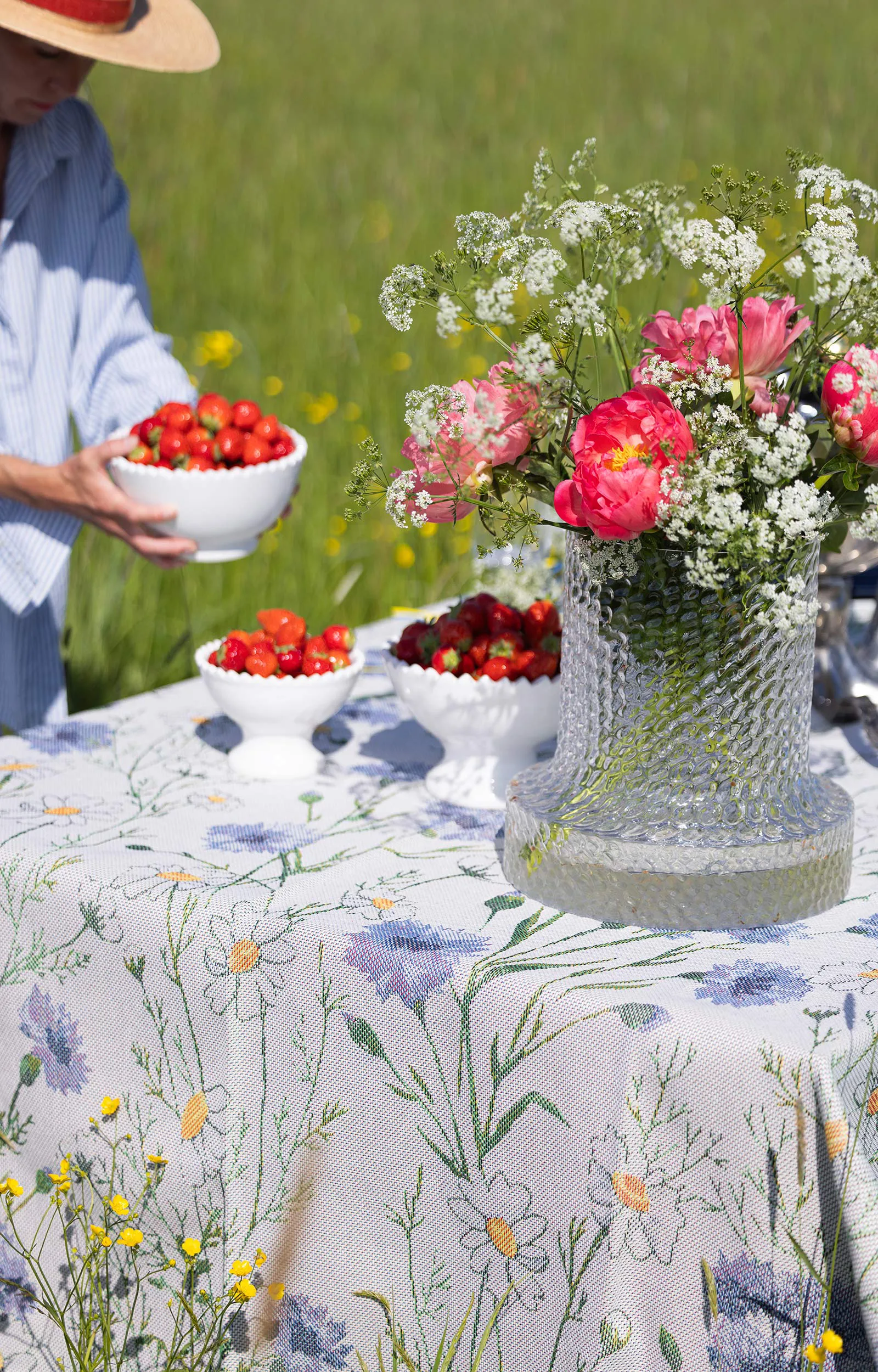 Sommar placemat 35x48 cm, Multi Ekelund Linneväveri