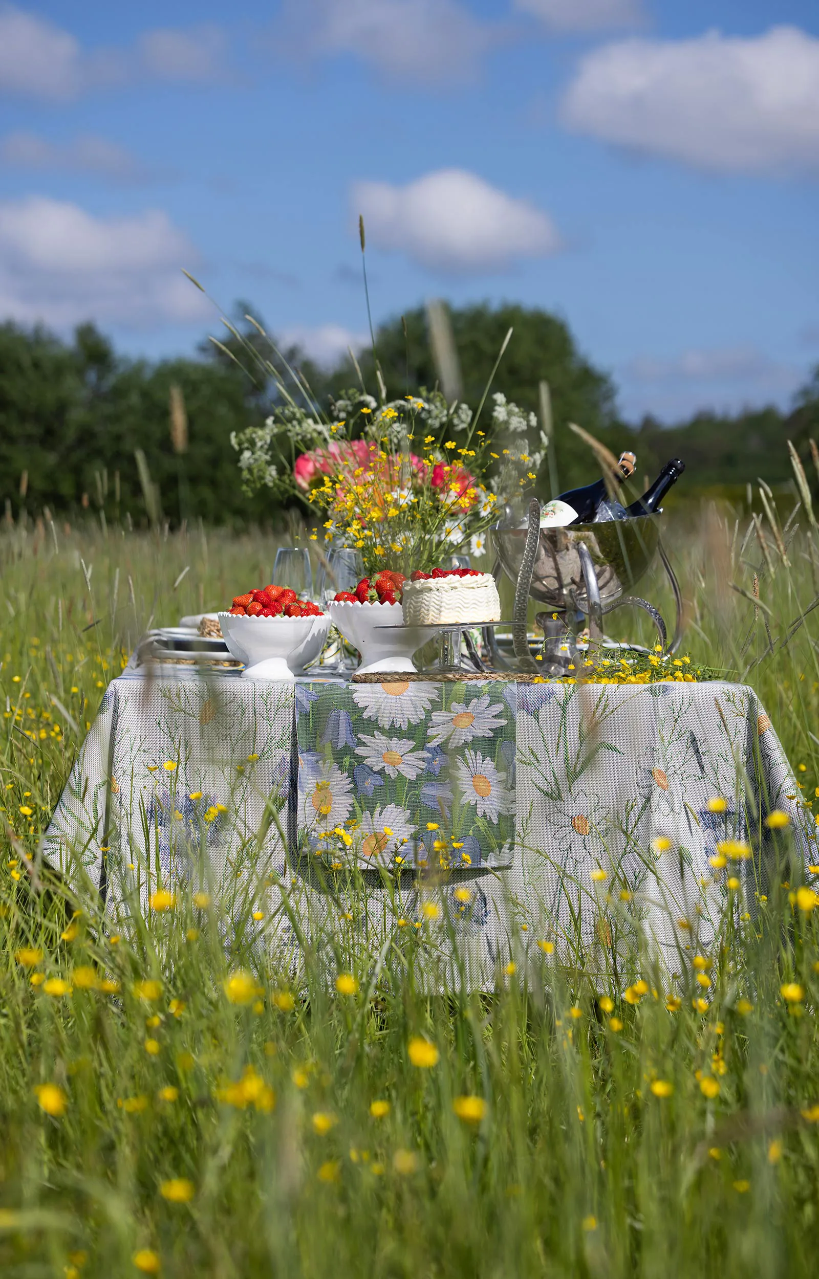 Sommar placemat 35x48 cm, Multi Ekelund Linneväveri