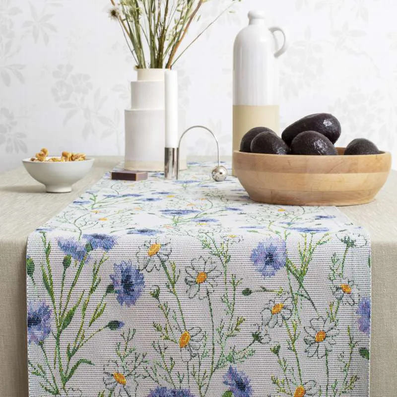 Sommar table cloth 35x80 cm, multi Ekelund Linneväveri
