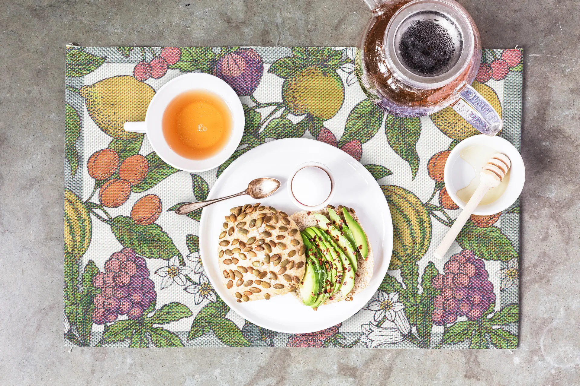 Sommarfrukt placemat, 35x48 cm Ekelund Linneväveri