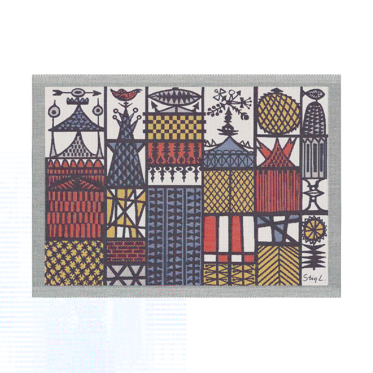 Ekelund Linneväveri Stadsdel placemat 35x48 cm Multi