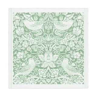 Ekelund Linneväveri Strawberry Thief fabric napkin 35x35 cm Green