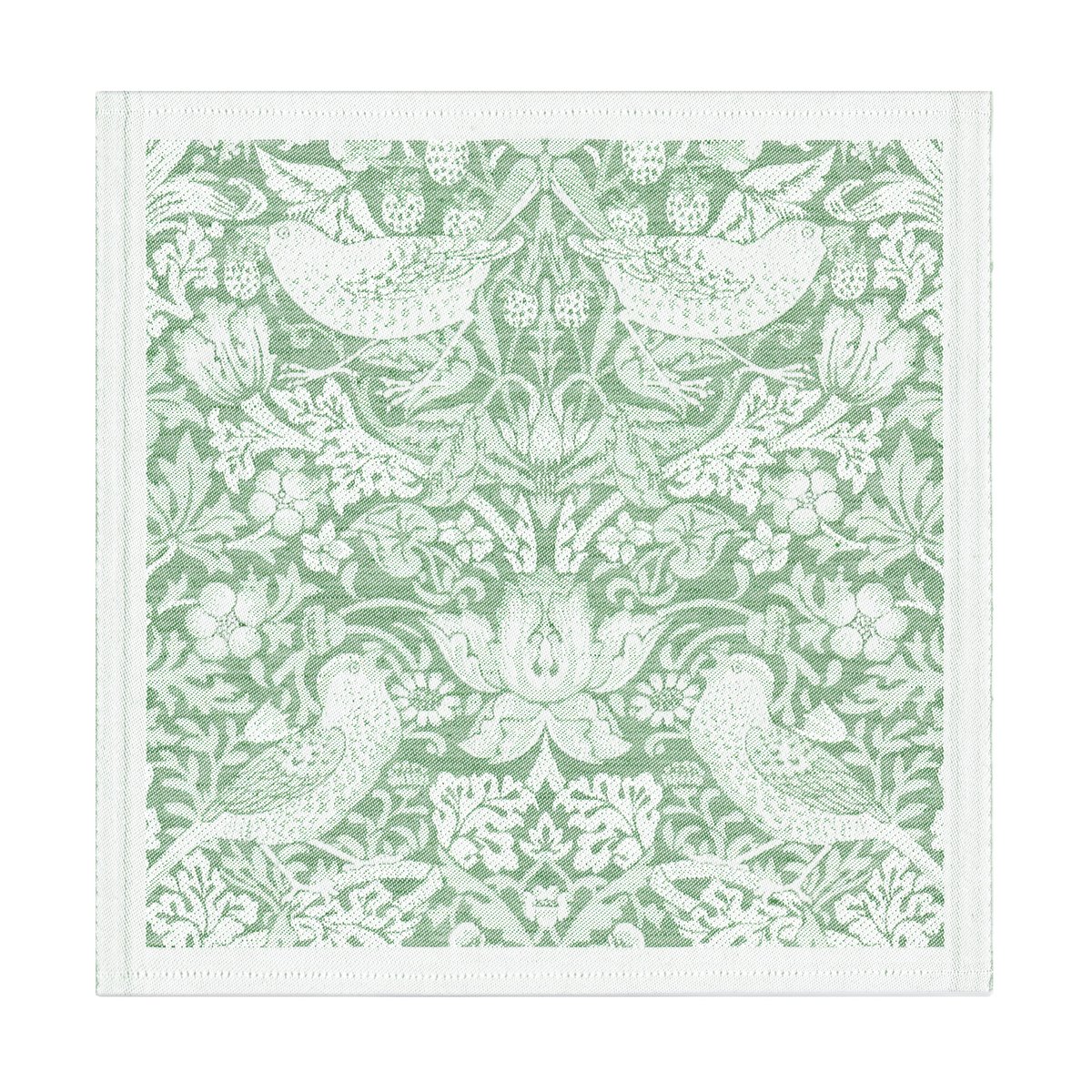 Ekelund Linneväveri Strawberry Thief fabric napkin 35x35 cm Green