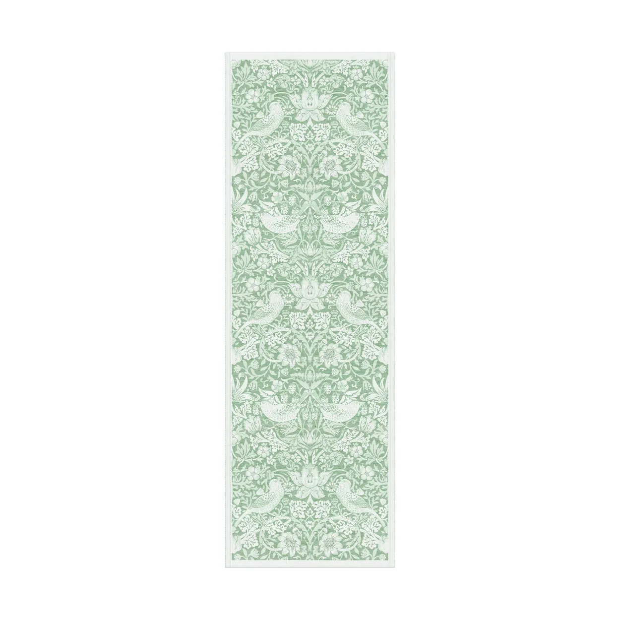 Ekelund Linneväveri Strawberry Thief table runner 50x150 cm Green