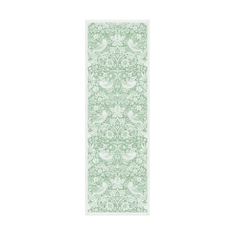 Ekelund Linneväveri Strawberry Thief table runner 50x150 cm Green