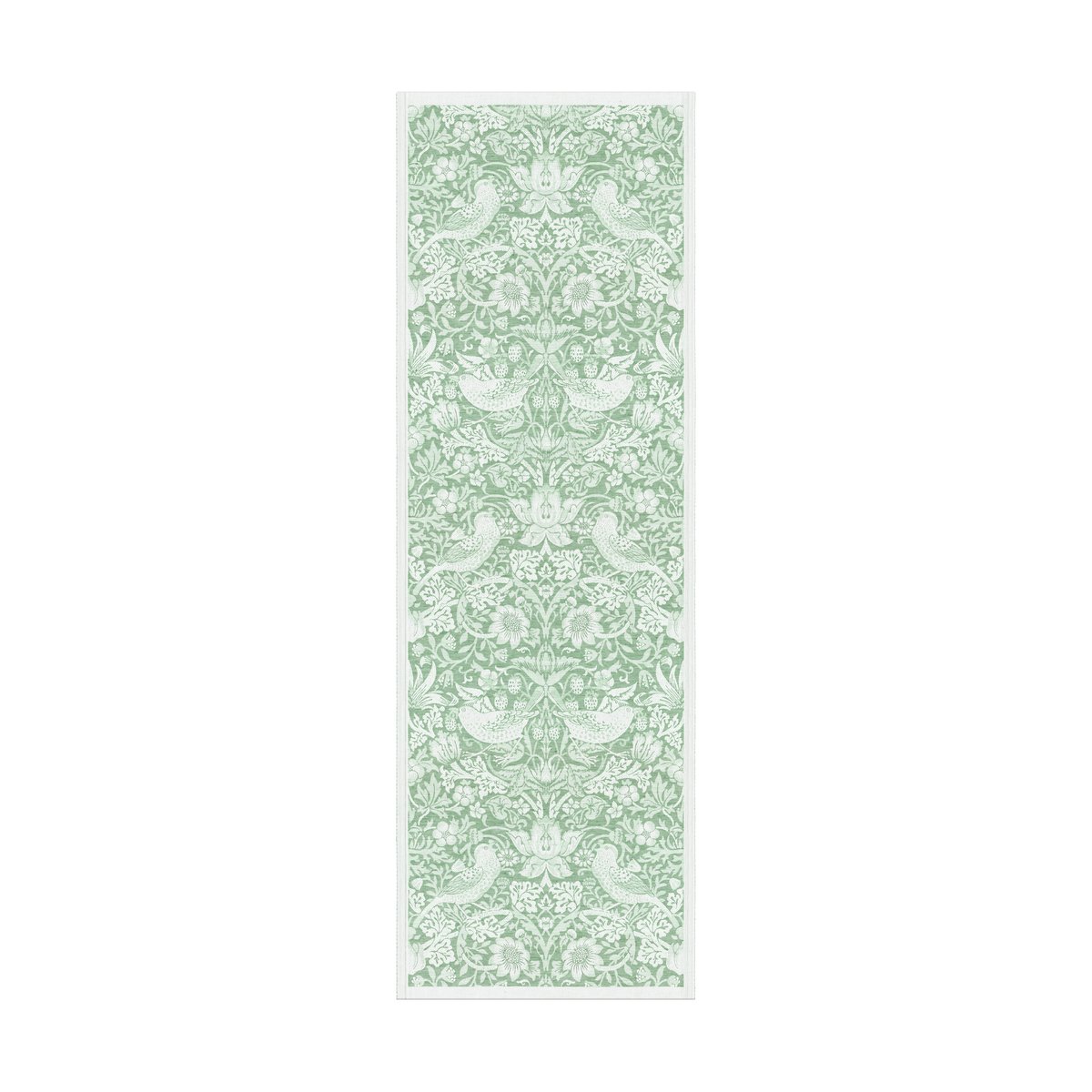 Ekelund Linneväveri Strawberry Thief table runner 50x150 cm Green