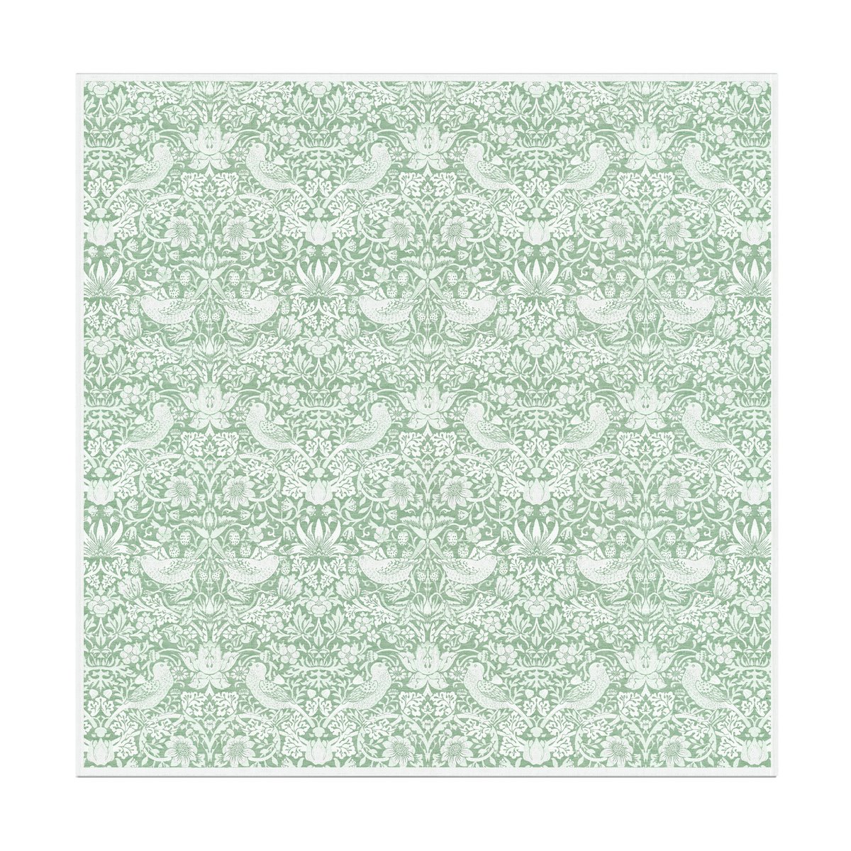 Ekelund Linneväveri Strawberry Thief tablecloth 150x150 cm Green