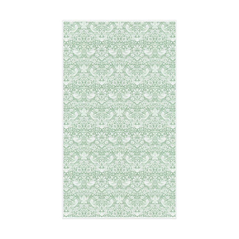 Ekelund Linneväveri Strawberry Thief tablecloth 150x250 cm Green