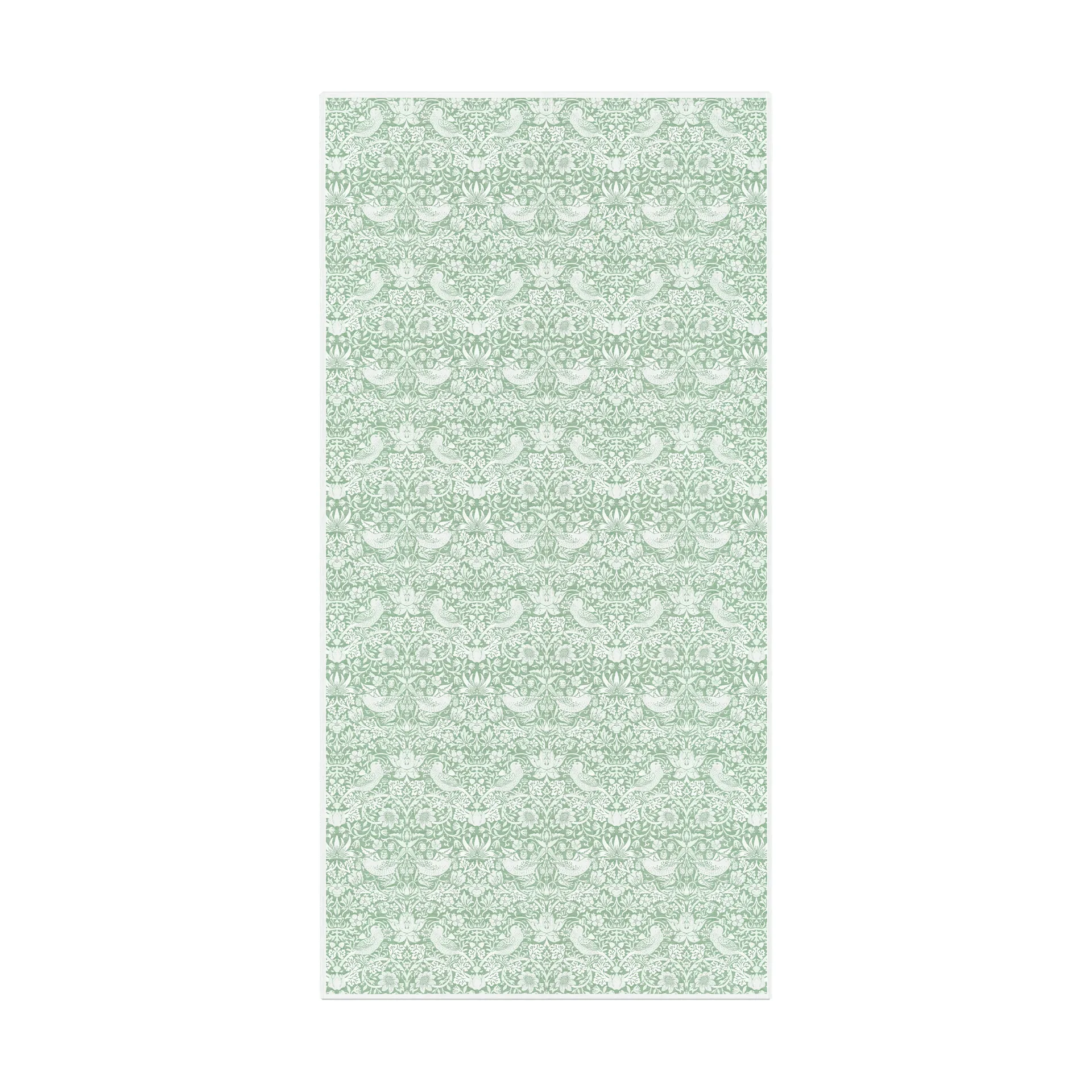 Strawberry Thief tablecloth 150x300 cm, Green Ekelund Linneväveri