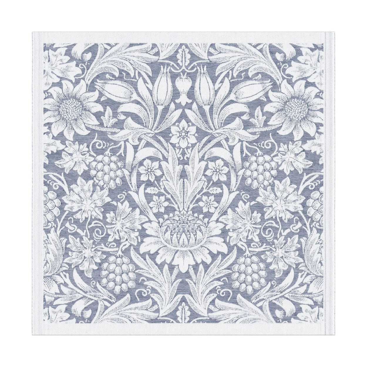 Ekelund Linneväveri Sunflower napkin 50x50 cm Blue | Scandinavian Design | Linen & cotton napkins | Blue