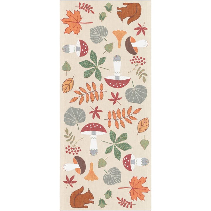Svamplöv table runner 35x80 cm - multi - Ekelund Linneväveri