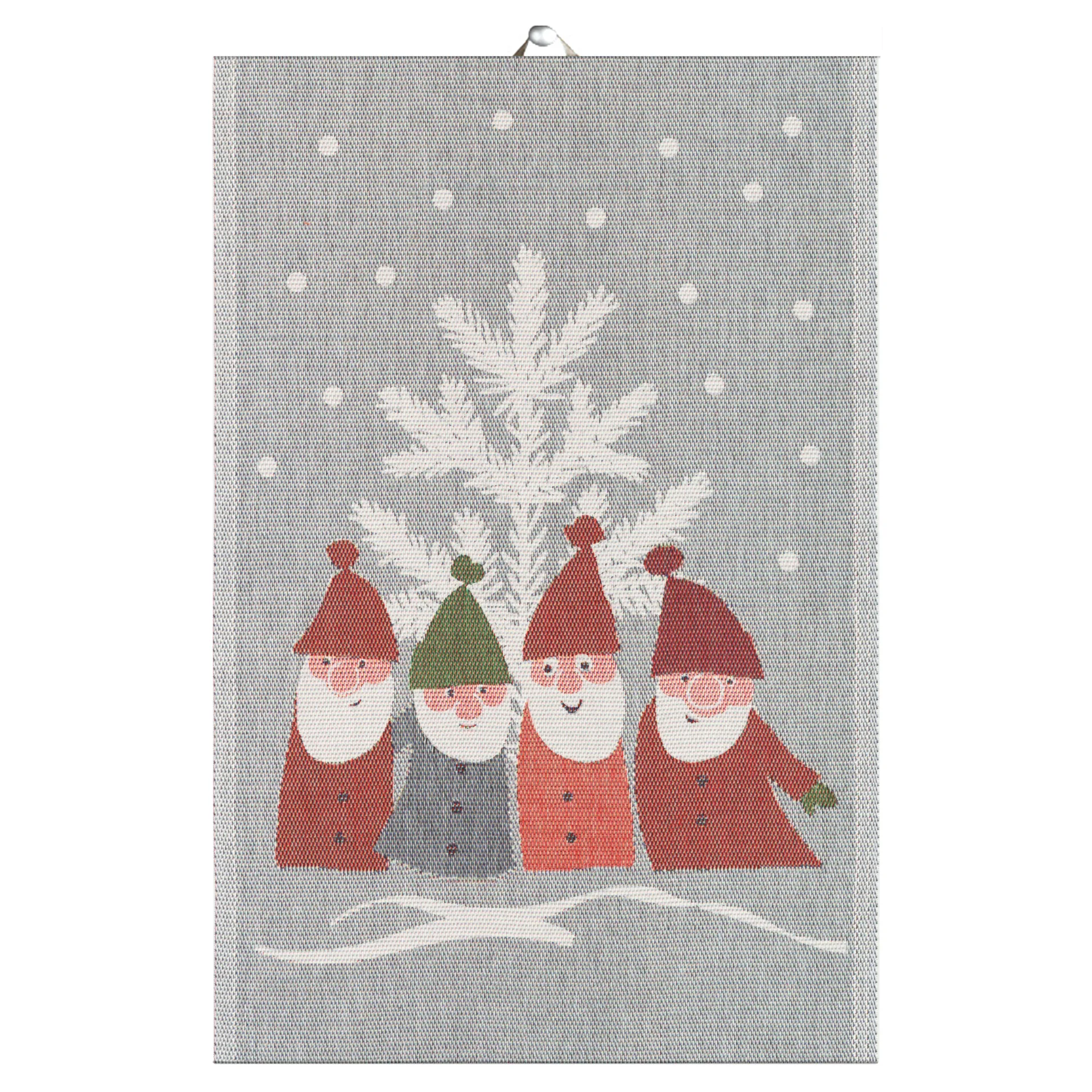 Tomtemöte kitchen towel 40x60 cm, Grey-white Ekelund Linneväveri