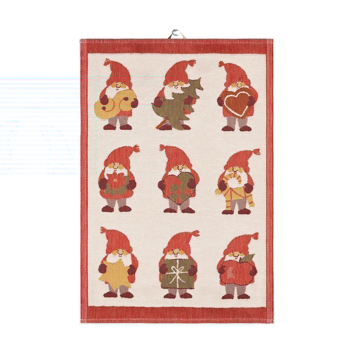 Ekelund Linneväveri Tomtemys kitchen towel 35x50 cm Red