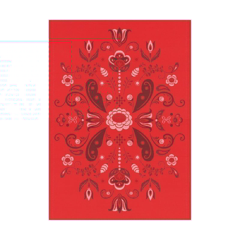 Ekelund Linneväveri Torplyckan kitchen towel 35x50 cm Red