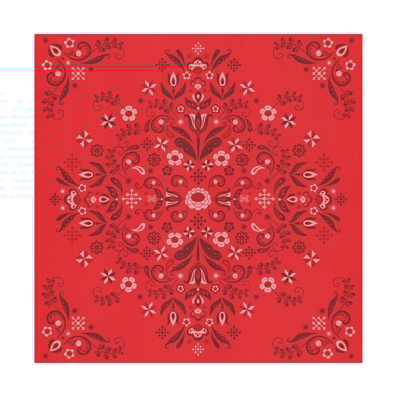 Ekelund Linneväveri Torplyckan tablecloth 145x145 cm Red