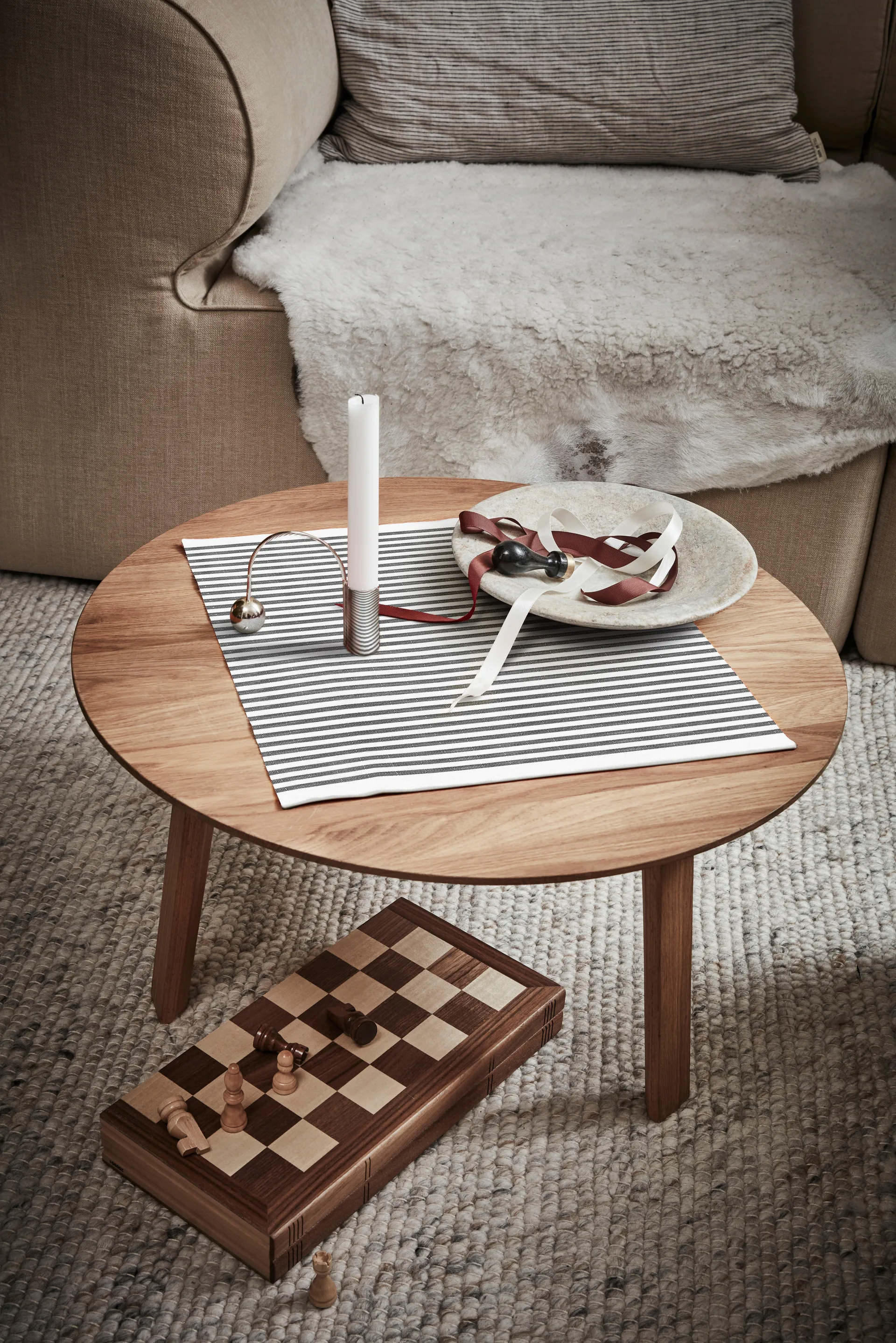 Tvärs napkin grey, 50x50 cm Ekelund Linneväveri